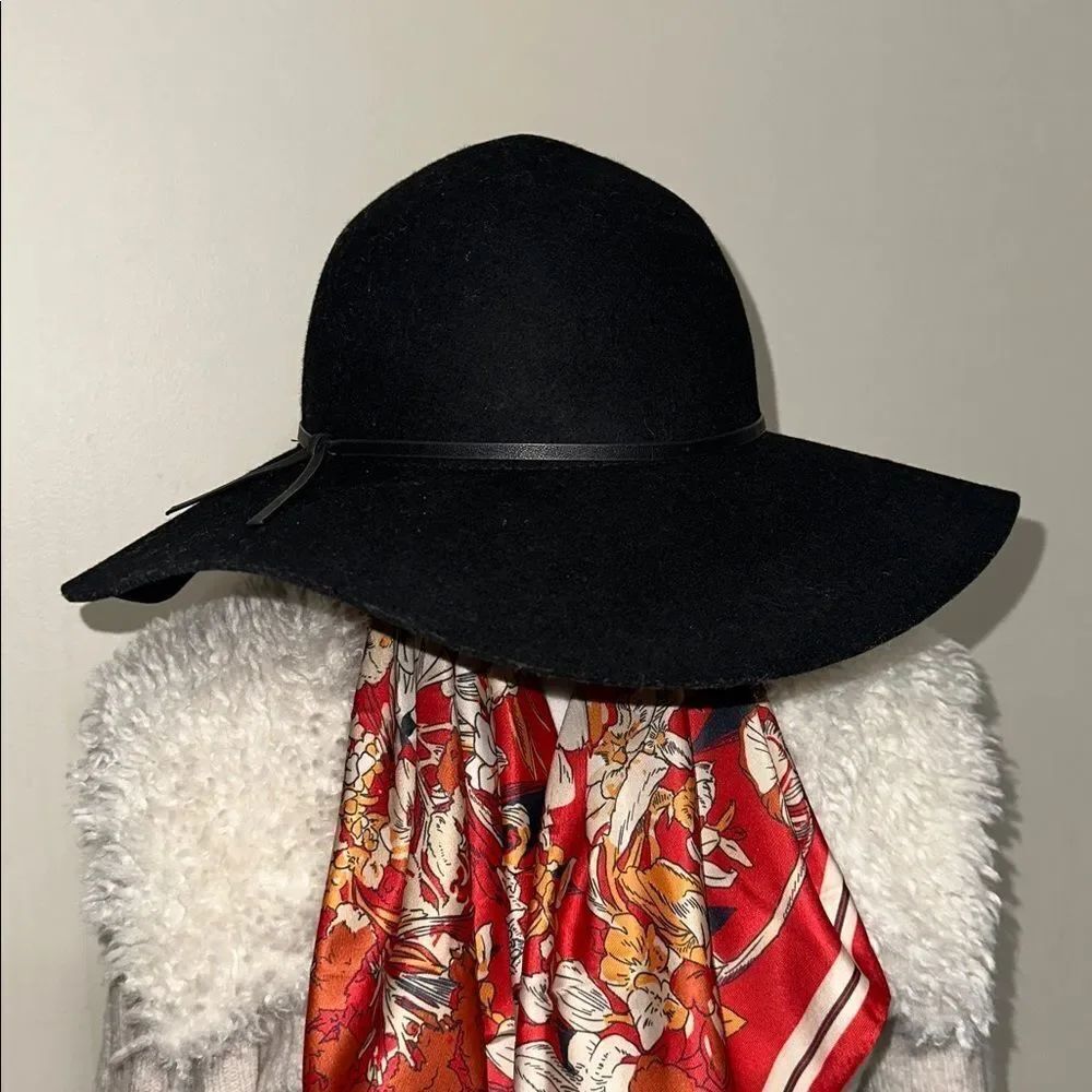 a new day Black Vintage Style Dome Fedora Wool Hat